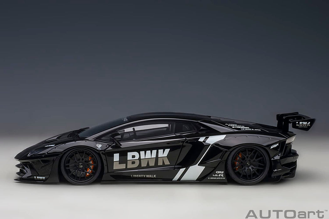 Autoart 1/18 Liberty Walk Lamborghini Aventador Black 79244- Japan Figure Store - #1 Bring To You The Best Japanese Goods