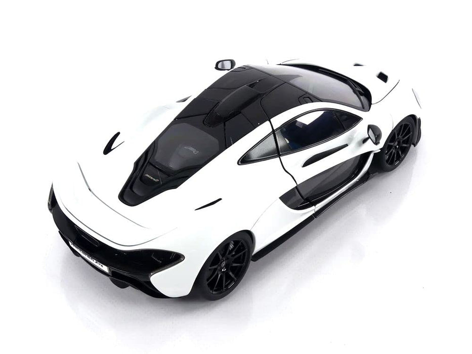 Autoart 1/18 Scale Metallic White Mclaren P1 with Blue Seat Finished Product- Japan Figure Store - #1 Bring To You The Best Japanese Goods