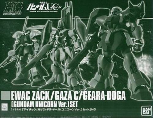Bandai Hguc 1/144 Ewac Zack / Gaza C / Geara Doga Unicorn Ver Set Model Kit - Japan Figure