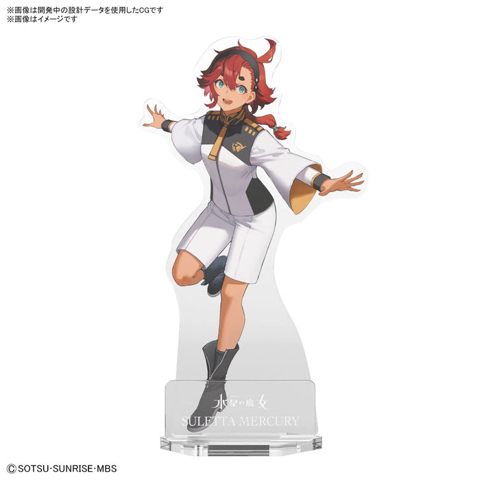 Bandai Spirits Gundam Witch Of Mercury Acrylic Stand Thretta Mercury Gunpla Art- Japan Figure Store - #1 Bring To You The Best Japanese Goods