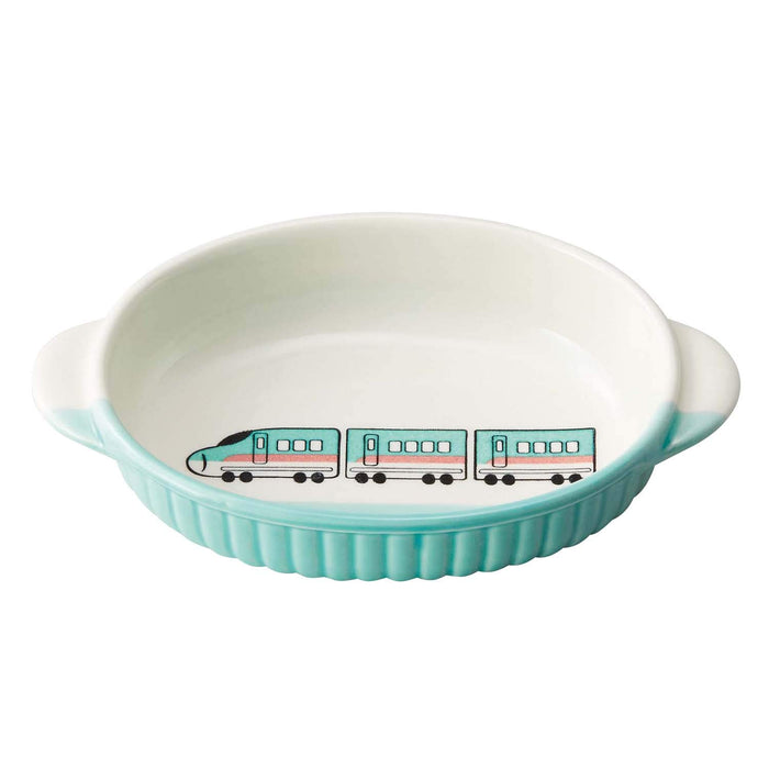 Banko Ware Banko-Yaki Oval Dish For Kids Bullet Train Emerald- Japan Figure Store - #1 Bring To You The Best Japanese Goods