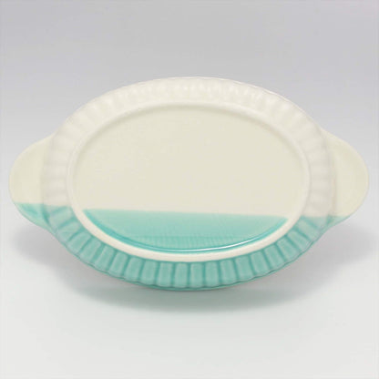Banko Ware Banko-Yaki Oval Dish For Kids Bullet Train Emerald- Japan Figure Store - #1 Bring To You The Best Japanese Goods