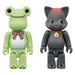 Medicom Toy Be@Rbrick Pickles Frog & Ny@Brick Black Cat Pierre 100% Set 2 70/65mm Non-Scale Figures- Japan Figure Store - #1 Bring To You The Best Japanese Goods
