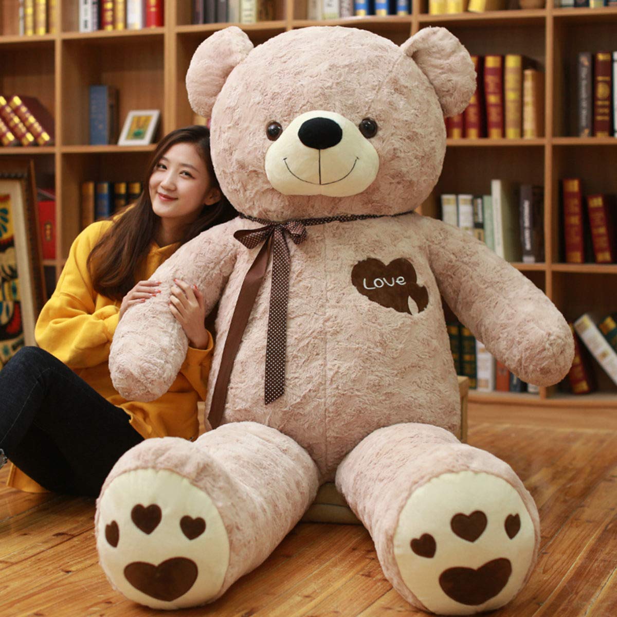 Bears'Home Plush Teddy Bear Pillow 130cm Pink Brown- Japan Figure Store - #1 Bring To You The Best Japanese Goods