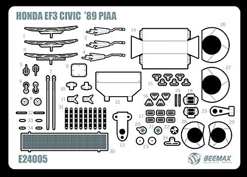 Beemax , Aoshima Detail Up Parts For Ef3 Civic Gr.a- Japan Figure Store - #1 Bring To You The Best Japanese Goods