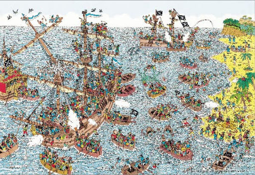 BEVERLY M81-735 Jigsaw Puzzle Where'S Wally Pirate Ships At Shore 1000 S-Pieces- Japan Figure Store - #1 Bring To You The Best Japanese Goods