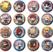 MEGAHOUSE - Naruto:Shippuden Button Badge Collection 'Ninkai-Taisen!' 16 Pcs Box- Japan Figure Store - #1 Bring To You The Best Japanese Goods