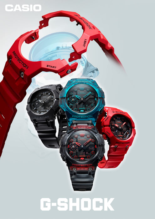Casio G-Shock Men's Turquoise Blue Skeleton Watch with Bluetooth GA-B001G-2AJF - Domestic Genuine Product- Japan Figure Store - #1 Bring To You The Best Japanese Goods