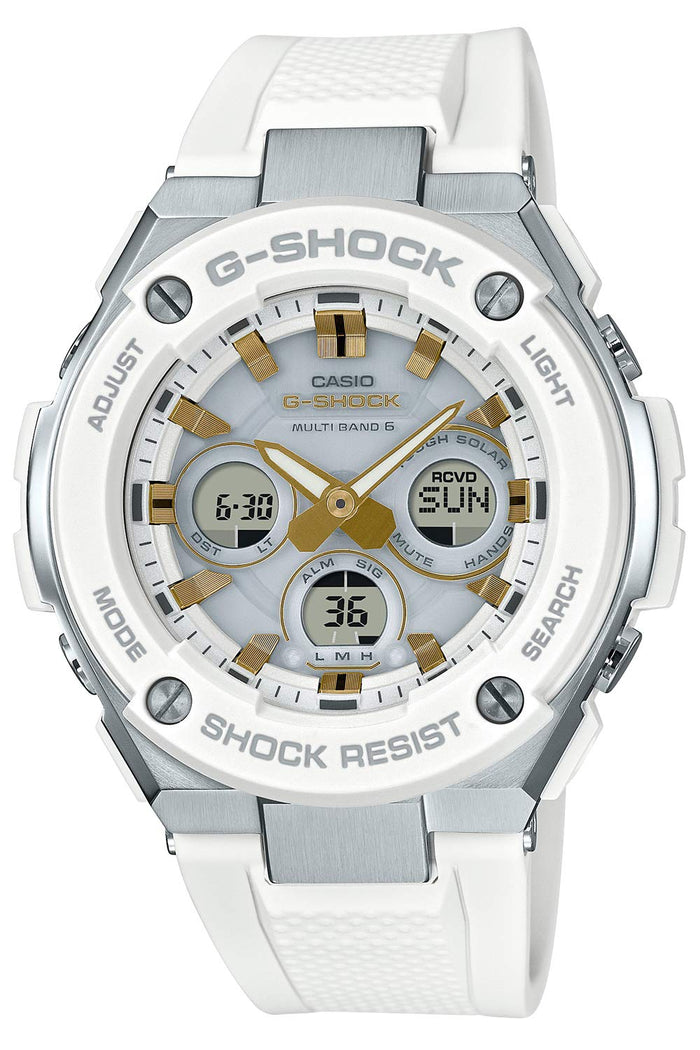 Casio G-Shock G-Steel Mens White Watch Solar Radio GST-W300-7AJF Genuine Domestic Product- Japan Figure Store - #1 Bring To You The Best Japanese Goods