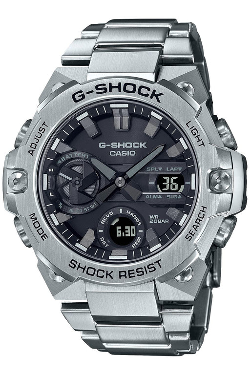 G-Shock G-Steel Men's Silver Watch Gst-B400D-1Ajf with Smartphone Link Carbon Core Guard- Japan Figure Store - #1 Bring To You The Best Japanese Goods