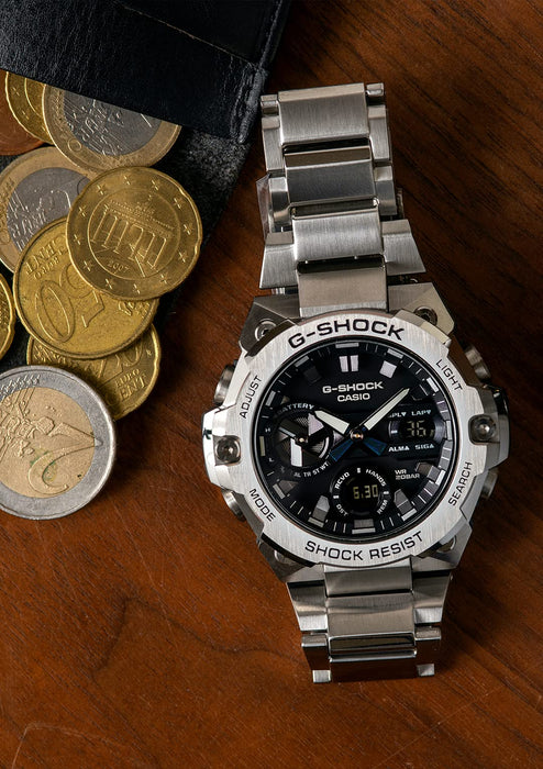 G-Shock G-Steel Men's Silver Watch Gst-B400D-1Ajf with Smartphone Link Carbon Core Guard- Japan Figure Store - #1 Bring To You The Best Japanese Goods