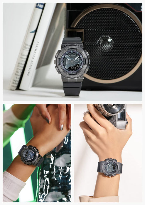 G-Shock Women's Mid-Size Gray Metal-Covered Watch GM-S110B-8AJF by Casio- Japan Figure Store - #1 Bring To You The Best Japanese Goods