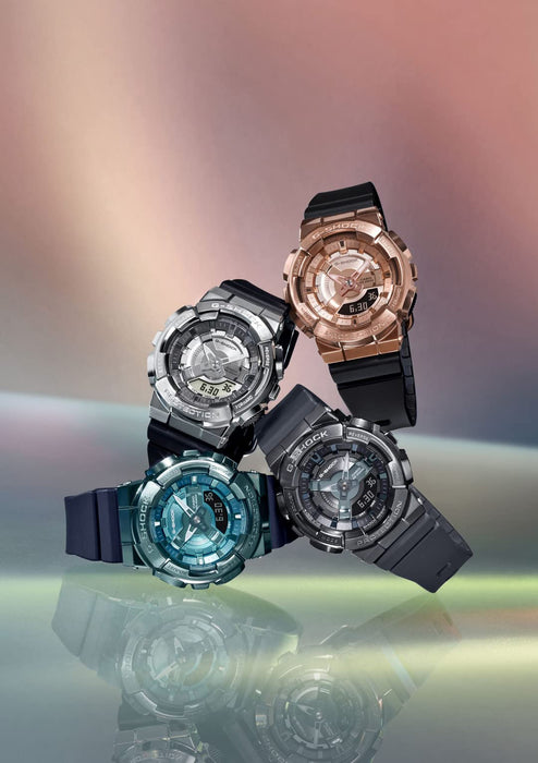 G-Shock Women's Mid-Size Gray Metal-Covered Watch GM-S110B-8AJF by Casio- Japan Figure Store - #1 Bring To You The Best Japanese Goods