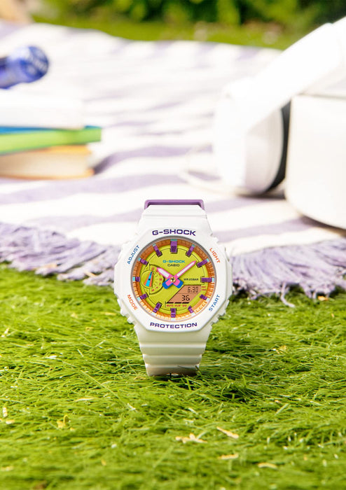 Casio G-Shock Mid-Size Women's White Watch Model Gma-S2100Bs-7Ajf Domestic Genuine- Japan Figure Store - #1 Bring To You The Best Japanese Goods