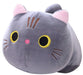 Cat Town Cute Dakimakura Fluffy Mochi Plush Cat Cushion Grey Kitten Plush Toys- Japan Figure Store - #1 Bring To You The Best Japanese Goods