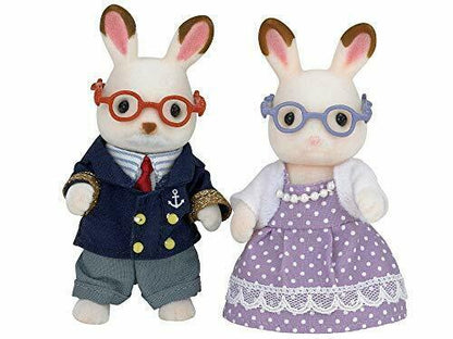 Chocolate Rabbit Grandfather/grandmother Sylvanian Families - Japan Figure