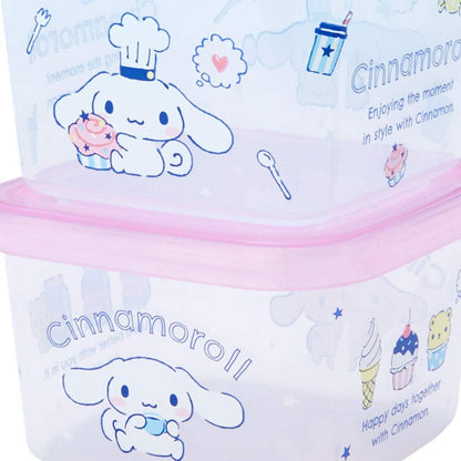 SANRIO Mini Food Container Storage Container Set Of 2 Cinnamoroll- Japan Figure Store - #1 Bring To You The Best Japanese Goods