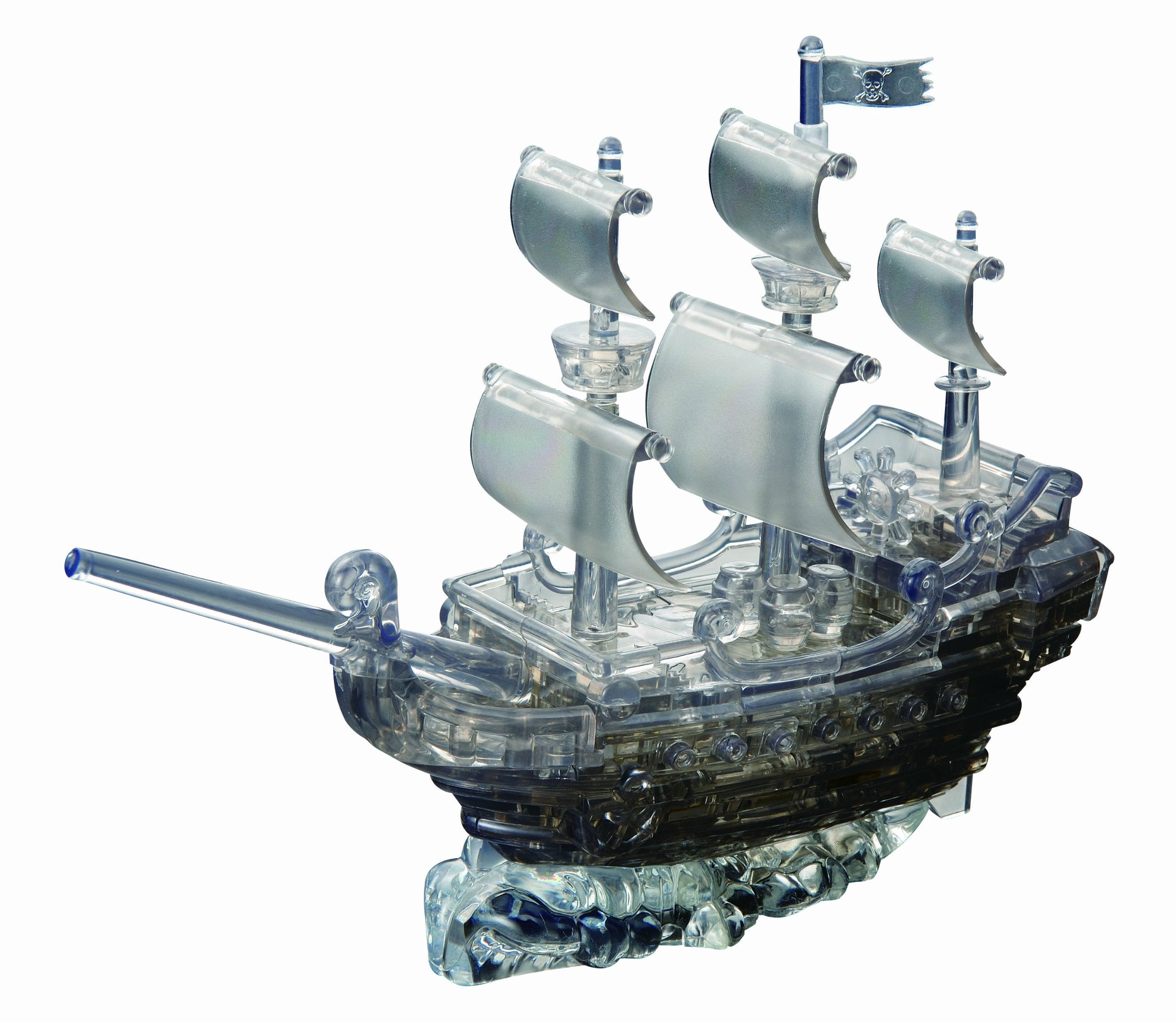Beverly Crystal Puzzle 98 Pieces Pirate Ship Black 50141 With Display Light 3D Ship Puzzle- Japan Figure Store - #1 Bring To You The Best Japanese Goods