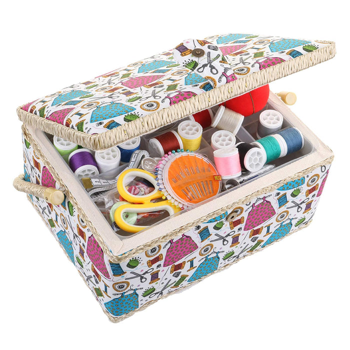 D&D Japan Sewing Box Set Storage 24X17.5X13Cm Colorful- Japan Figure Store - #1 Bring To You The Best Japanese Goods
