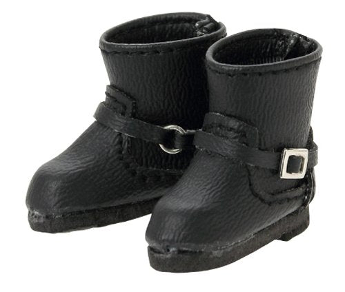 Double Buckle Boots Black Pureneemo Common Akt112-Blk Doll Accessories- Japan Figure Store - #1 Bring To You The Best Japanese Goods
