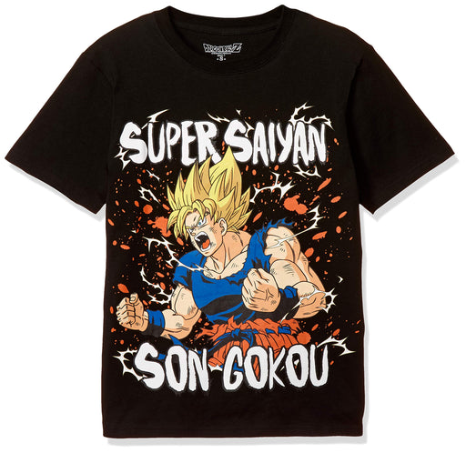 Dragon Ball Z T-Shirt Super Saiyan Goku Short Sleeve Black Japan M- Japan Figure Store - #1 Bring To You The Best Japanese Goods