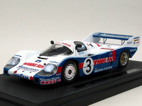 Ebro 1/43 Mazda Collection Porsche 956 Winning Run Wec Fuji 1983 White/Blue Finished Product- Japan Figure Store - #1 Bring To You The Best Japanese Goods
