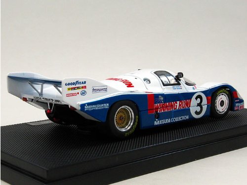Ebro 1/43 Mazda Collection Porsche 956 Winning Run Wec Fuji 1983 White/Blue Finished Product- Japan Figure Store - #1 Bring To You The Best Japanese Goods