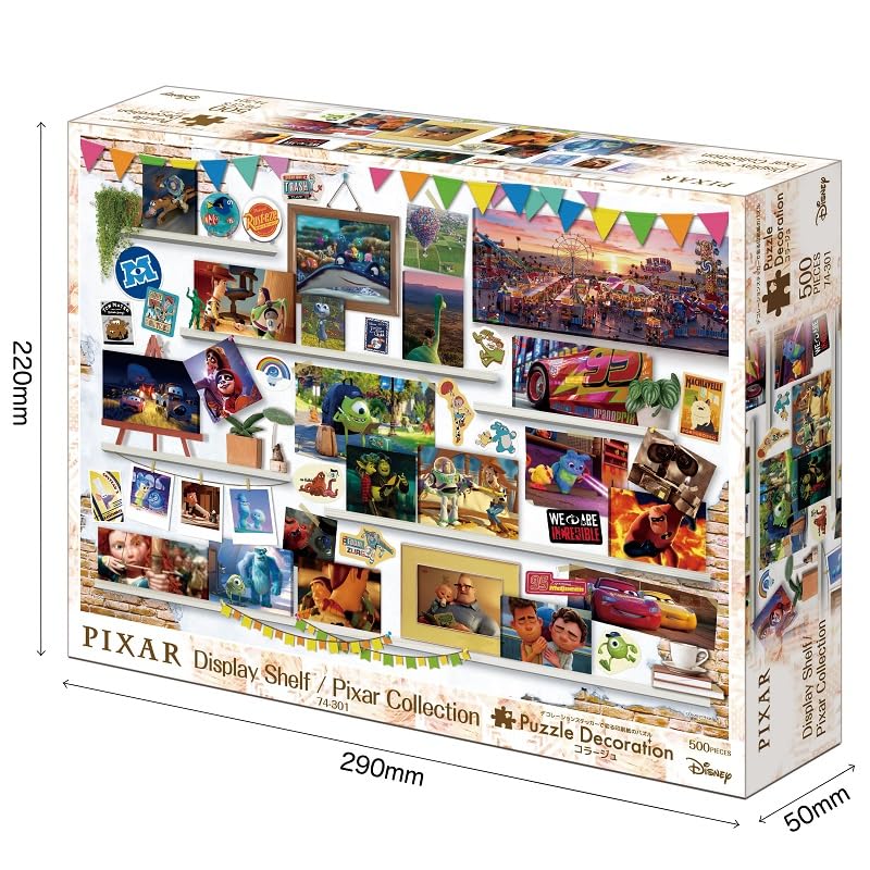 Epoch 500pc Disney/Pixar Jigsaw Puzzle Collage 38x53cm 74-301 w/Glue & Spatula- Japan Figure Store - #1 Bring To You The Best Japanese Goods