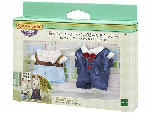 Epoch Calico Critters Family Dressup Set Navy & Light Blue Td-01 - Japan Figure
