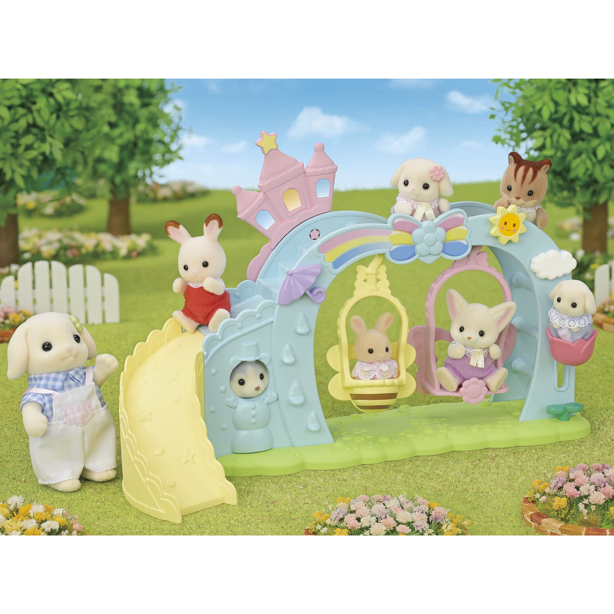 Epoch Sylvanian Families Playset S-71 St Mark Certified Ages 3+ Dollhouse Swing Set- Japan Figure Store - #1 Bring To You The Best Japanese Goods