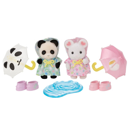 Epoch Sylvanian Families Dollhouse: Rain Play Nakayoshi Baby Set S-74 for 3 Years and Up- Japan Figure Store - #1 Bring To You The Best Japanese Goods