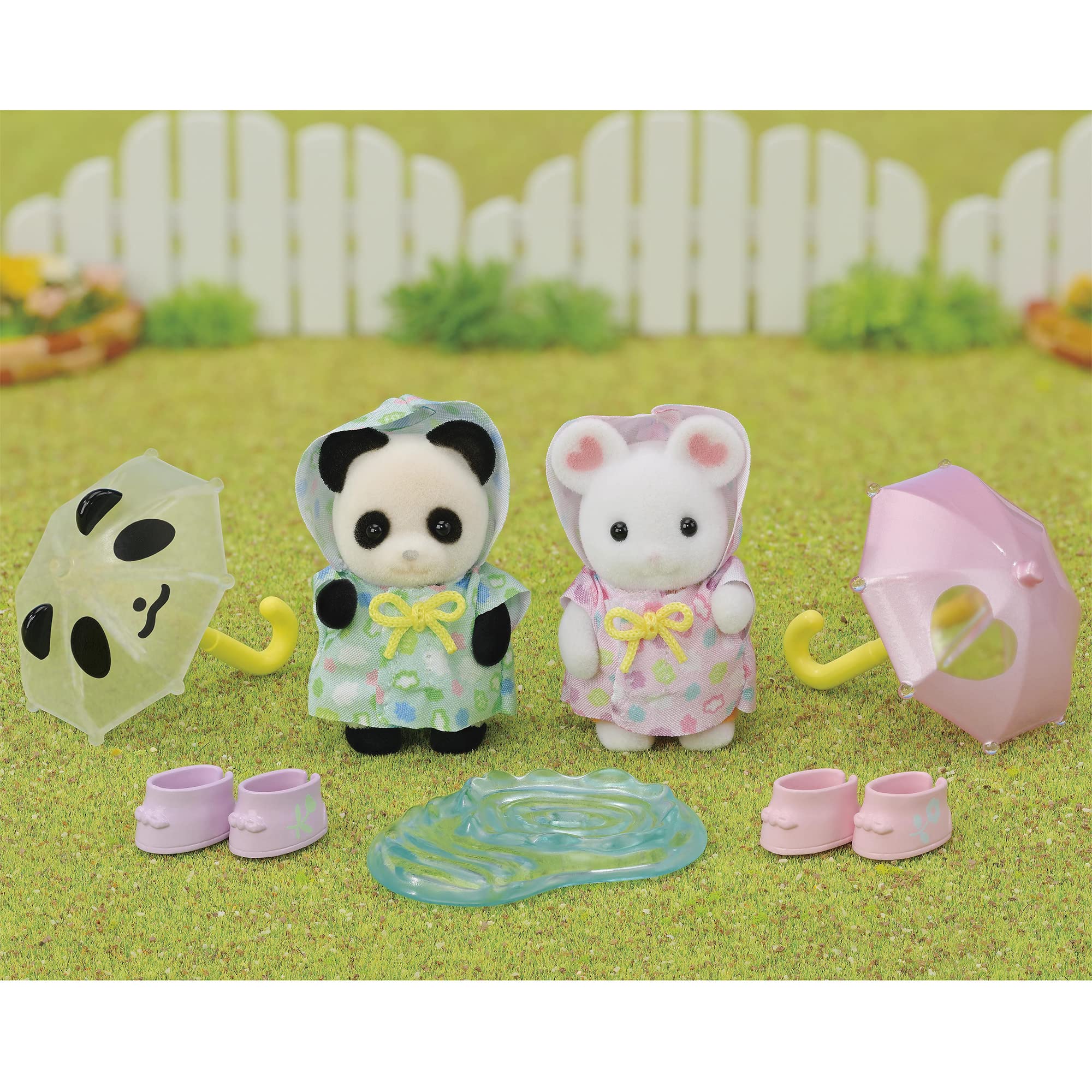 Epoch Sylvanian Families Dollhouse: Rain Play Nakayoshi Baby Set S-74 for 3 Years and Up- Japan Figure Store - #1 Bring To You The Best Japanese Goods