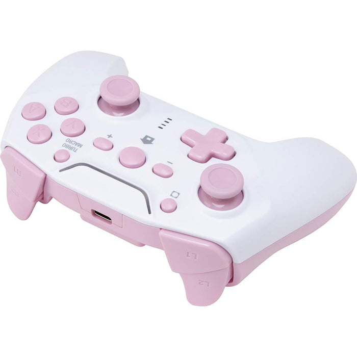Cyber Gadget Wireless Gyro Controller - Switch White X Pink Fire/Rear Button- Japan Figure Store - #1 Bring To You The Best Japanese Goods
