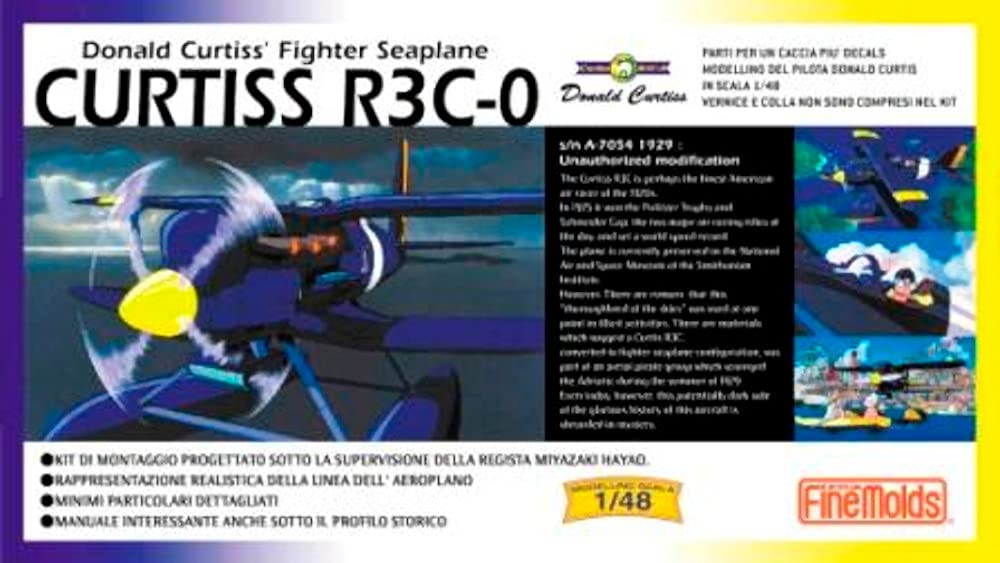 FINE MOLDS Fg2 Curtiss R3C-0 Seaplane Porco Rosso Crimson Pig 1/48 Scale Kit- Japan Figure Store - #1 Bring To You The Best Japanese Goods