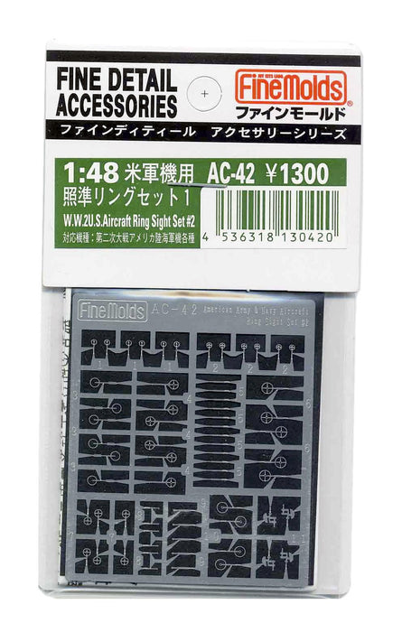 FINE MOLDS Ac-42 Ww2 U.S Aircraft Ring Sight Set #2 1/48 Scale Kit- Japan Figure Store - #1 Bring To You The Best Japanese Goods