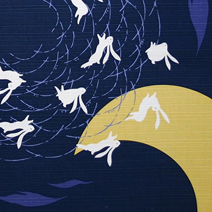 Maeda Dyeing Japan Flower Robe Furoshiki: Become A Moon-Viewing Rabbit- Japan Figure Store - #1 Bring To You The Best Japanese Goods