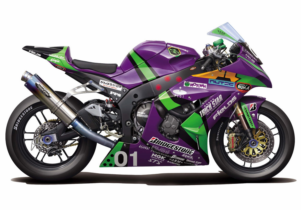 FUJIMI Bike-11 Kawasaki Zx-10R 2012 Evangelion Rt Trick Star 1/12 Scale Kit- Japan Figure Store - #1 Bring To You The Best Japanese Goods