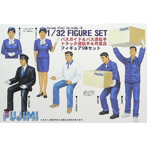 FUJIMI Gt18 112145 Garage & Tool Series Figure Set 1/32 Scale Kit- Japan Figure Store - #1 Bring To You The Best Japanese Goods