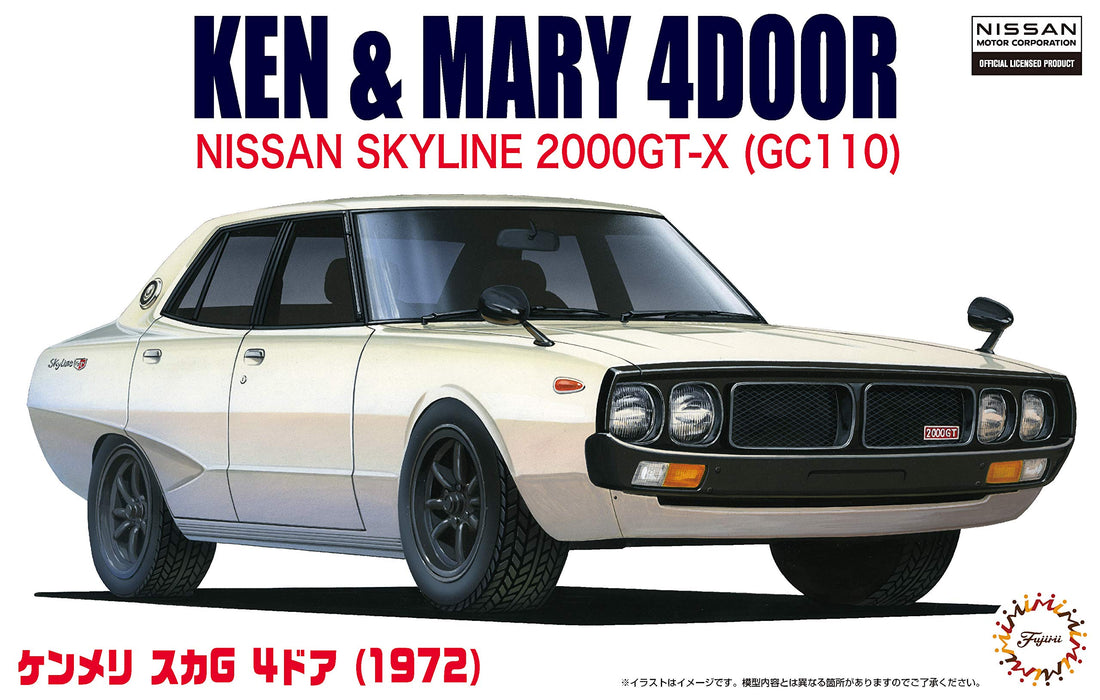 Fujimi Inch Up 1/24 No.5 NIssan Ken And Mary 4 Door Skyline 2000 Gt-X GC110 Scale Classical Car- Japan Figure Store - #1 Bring To You The Best Japanese Goods