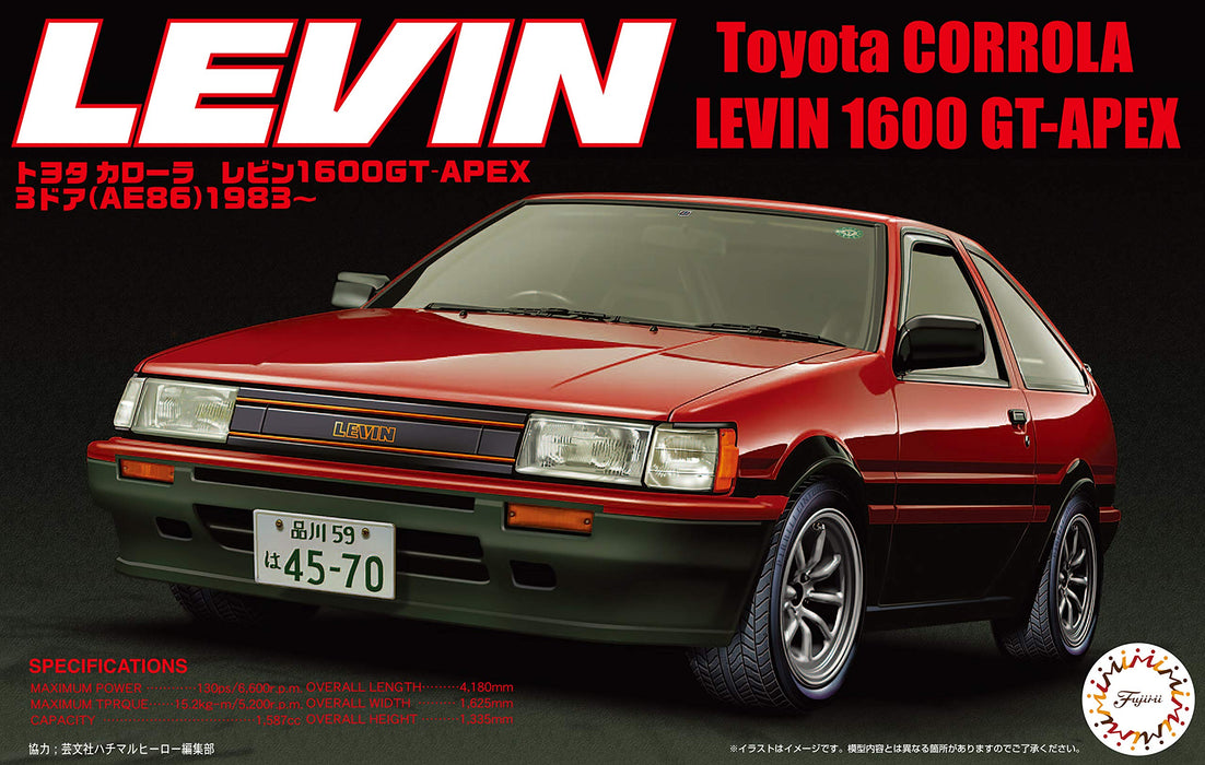 Fujimi Inch Up 1/24 No.9 Toyota Corolla Levin 1600 83 Japanese Pre-Painted Car Model- Japan Figure Store - #1 Bring To You The Best Japanese Goods