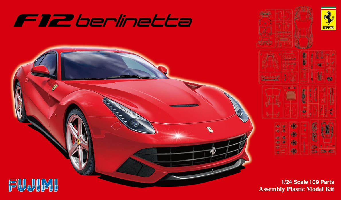 Fujimi Rs-54 Ferrari F12 Berlinetta With Engine 1/24 Plastic Scale Modern Car- Japan Figure Store - #1 Bring To You The Best Japanese Goods
