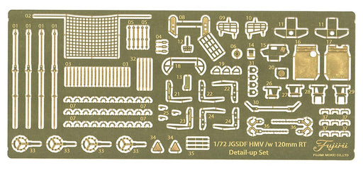 FUJIMI Ml207 Jgsdf Heavy Haul Truck / 120Mm Mortar Rt Photo-Etched Parts 1/72 Scale Kit- Japan Figure Store - #1 Bring To You The Best Japanese Goods