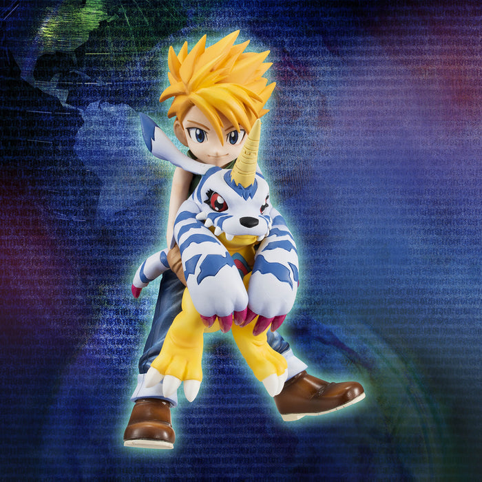 Megahouse Japan Gem Series Digimon Adventure Yamato Ishida & Gabumon Pvc Figure 105Mm (Resale)- Japan Figure Store - #1 Bring To You The Best Japanese Goods