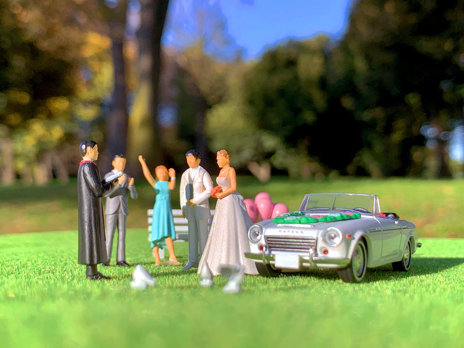 Tomytec Geocolle 64 Car Snap Set with Datsun 1600 Sports ABS/PVC Wedding Dolls Die-Cast Mini Car 321286- Japan Figure Store - #1 Bring To You The Best Japanese Goods