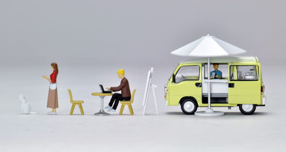 Tomytec Geocolle 64 Crepe Shop & Subaru Sambar Mini Car Set Painted ABS/PVC Partially Assembled- Japan Figure Store - #1 Bring To You The Best Japanese Goods