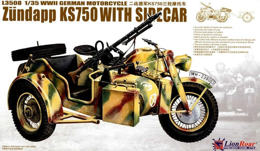 GREAT WALL HOBBY 1/35 Wwii German Motorcycle Ks750 W/Sidecar Plastic Model- Japan Figure Store - #1 Bring To You The Best Japanese Goods
