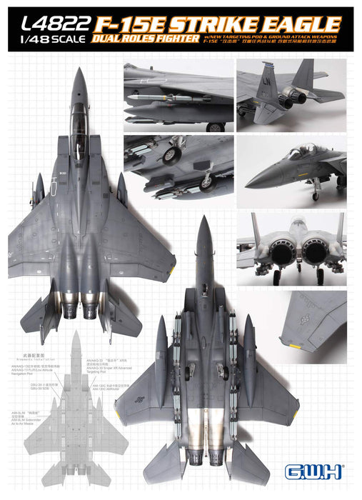 Great Wall Hobby 1/48 Us Air Force F-15E Fighter Bomber Plastic Model L4822- Japan Figure Store - #1 Bring To You The Best Japanese Goods