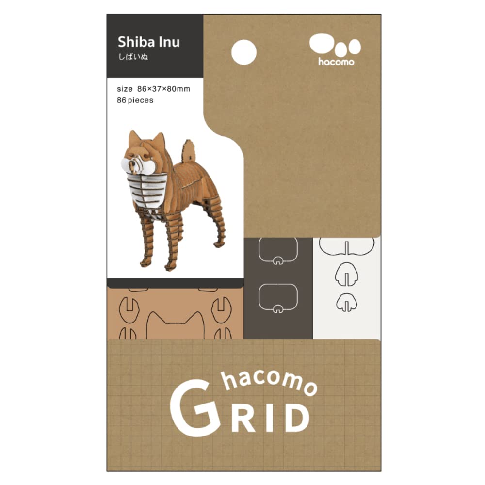 HACOMO Grid Paper Craft Shiba Inu- Japan Figure Store - #1 Bring To You The Best Japanese Goods