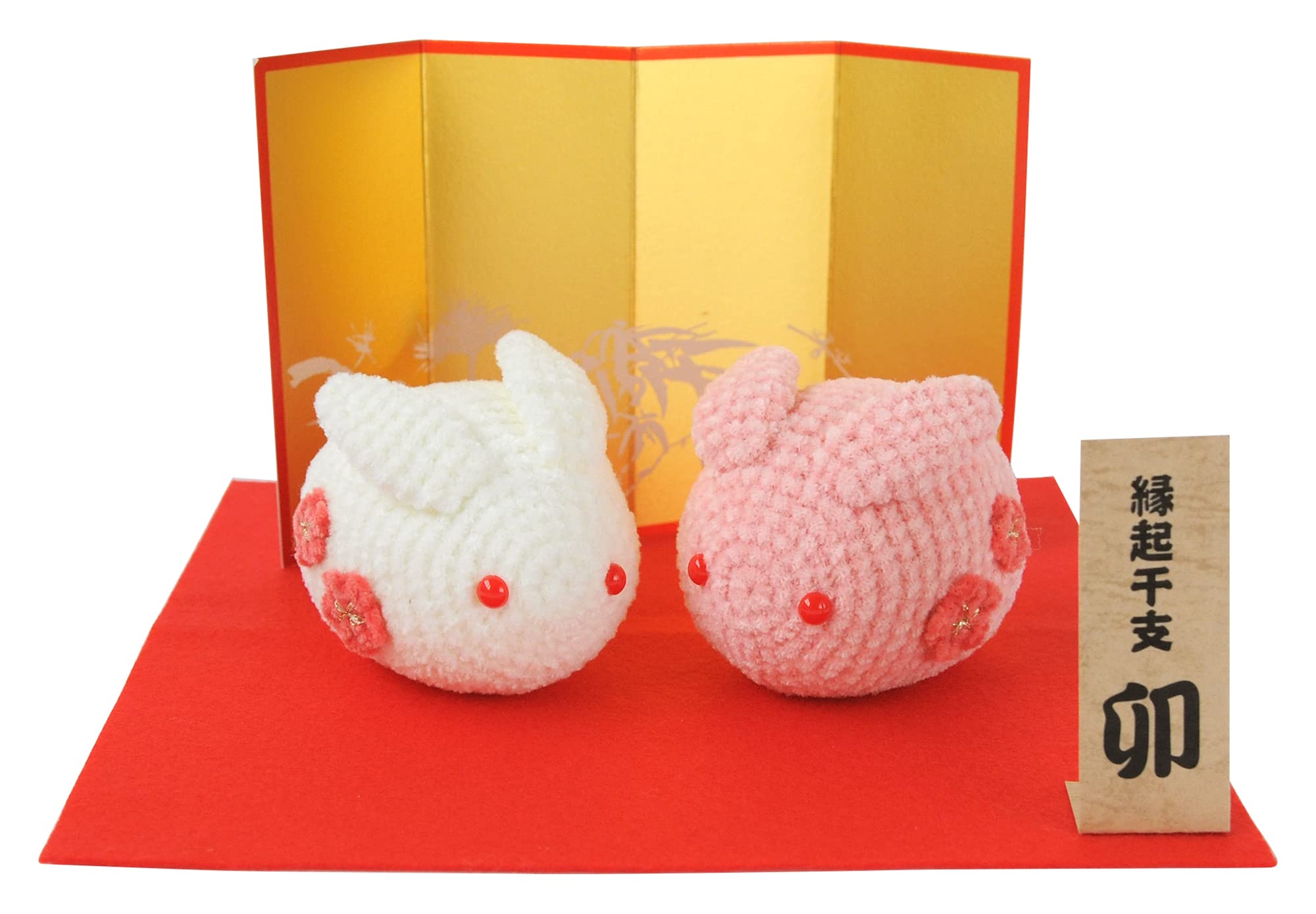 Hamanaka Zodiac Amigurumi Kit Red White Rabbit Japan H301-549- Japan Figure Store - #1 Bring To You The Best Japanese Goods