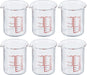 Hario Japan Heat-Resistant Glass Measuring Cup 100Ml MJC-10-R-BK 6pcs- Japan Figure Store - #1 Bring To You The Best Japanese Goods